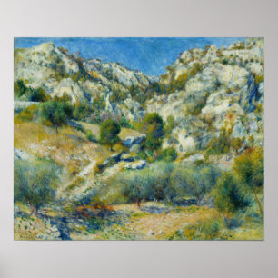 Poster Renoir - Drapeaux Rocheux À L'Estaque
