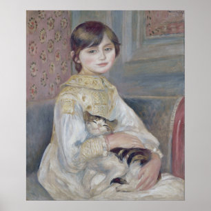 Poster Renoir - Enfant avec chat Art