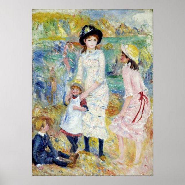 Poster Renoir - Enfants en bord de mer, Guernesey (Devant)