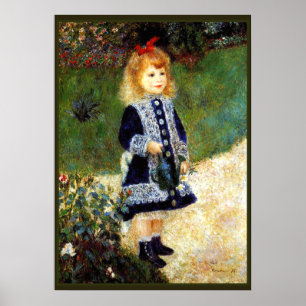 Poster Renoir - Fille avec une canne d'arrosage