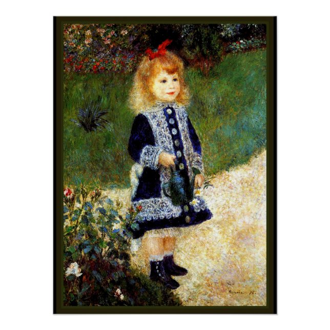 Poster Renoir - Fille avec une canne d'arrosage (Devant)