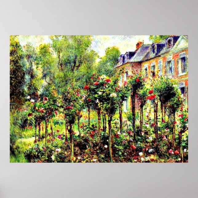Poster Renoir - Le Jardin Rose à Wargemont (Devant)