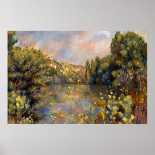 Poster Renoir - Paysage au bord d'un lac