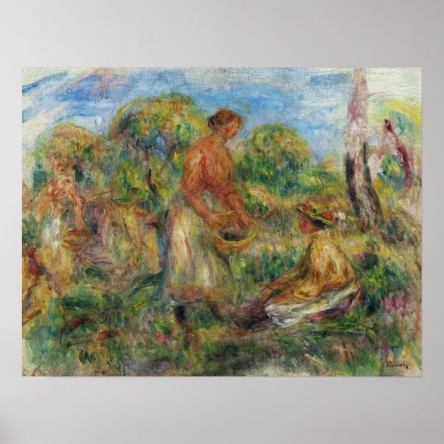 Poster Renoir - Paysage Avec Femmes 1918 (Devant)