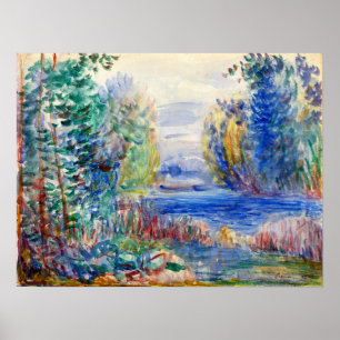 Poster Renoir - Paysage fluvial 1890