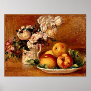 Poster Renoir - Pommes et Fleurs
