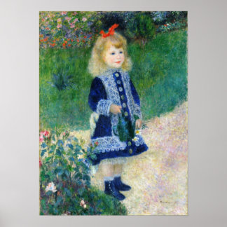 Poster Renoir : Une Fille Avec Une Poubelle D'Eau
