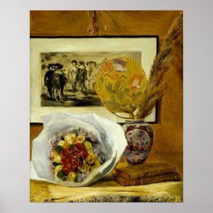 Poster Renoir - Vie Toujours Avec Bouquet