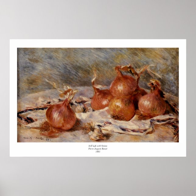 Poster Renoir's Still Life with Onions (1881) (Devant)