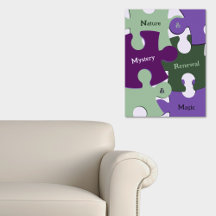Renouveau de la nature verte Mystère violet Magie 