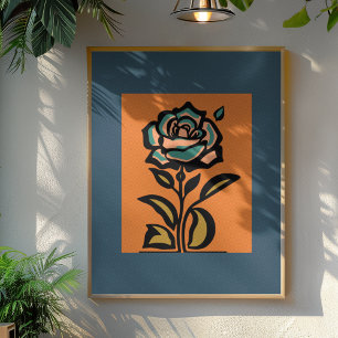 Poster Renouveau Rose moderne : Gras Graphique