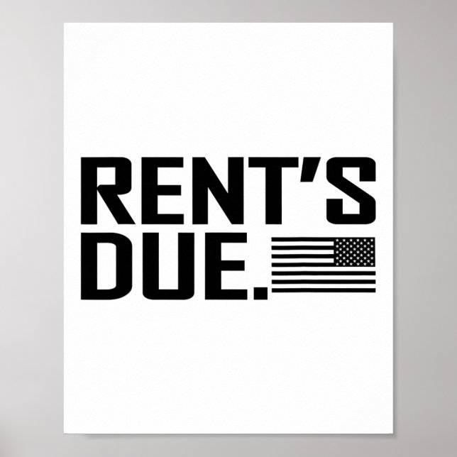 Poster Rent's due Work Bodybuilder Weightlifting Tee (Devant)