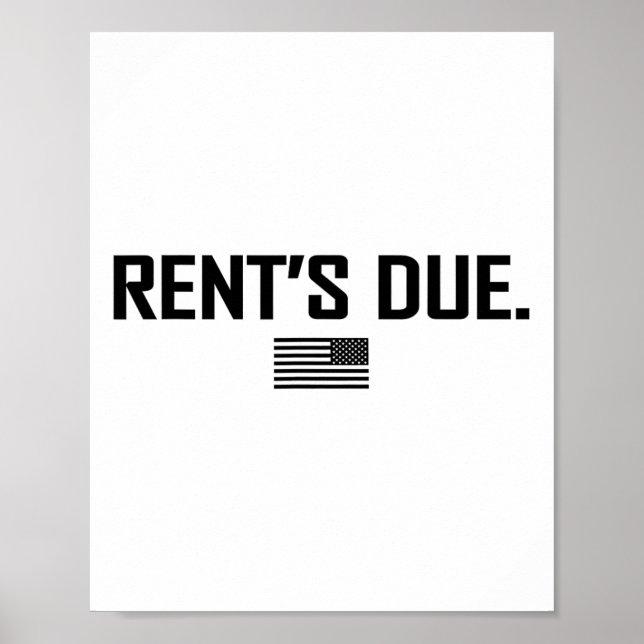 Poster Rent's due Work Bodybuilder Weightlifting Tee (Devant)