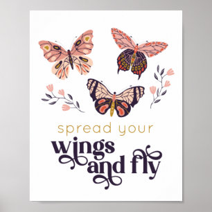 Poster Répandez Vos Ailes Et Voler L'Affiche Papillon