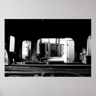 Poster Réparation du moteur à vapeur Le Mastrou BlackWhit