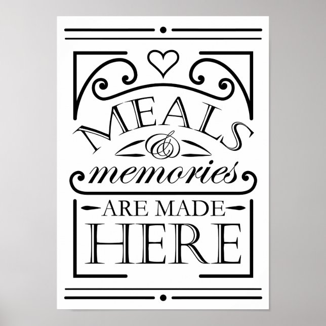 Poster Repas et Souvenirs sont faits ici devis design (Devant)