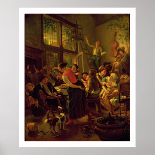Poster Repas famille (huile sur toile)