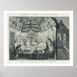 Poster Repas juif pendant la fête des Tabernacles, i