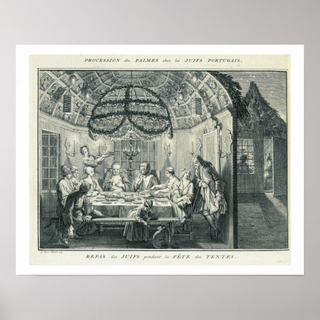 Poster Repas juif pendant la fête des Tabernacles, i (Devant)