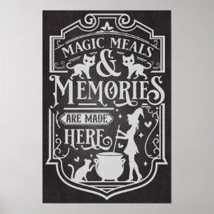 Poster Repas magiques et souvenirs d'Halloween