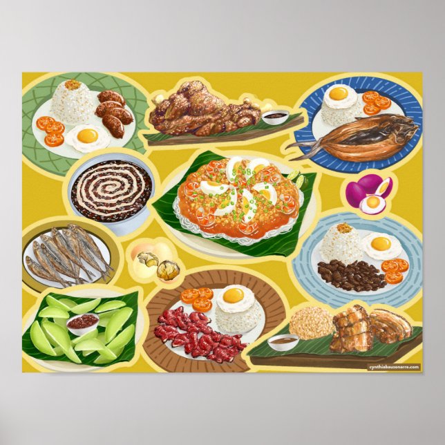Poster Repas philippins / Aliments de confort Pinoy (Devant)