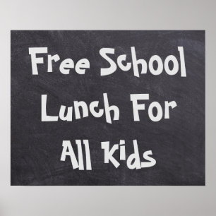 Poster Repas scolaires gratuits pour tous les enfants