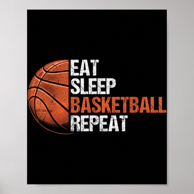 Poster Répeat Funny Basketball Playe (Devant)