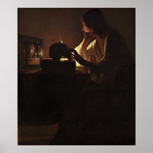 Poster Repentant Magdalen - Georges de La Tour Art (Devant)