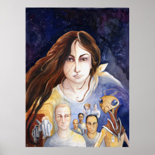 Poster Repère l'affiche de marine de l'espace