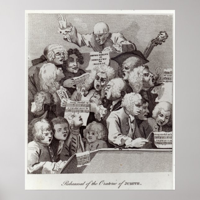 Poster Répétition de l'Oratorio de Judith, 1734 (Devant)