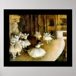 Poster Répétition d'un ballet sur scène - Degas