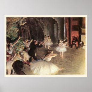 Poster Répétition sur la Scène par Edgar Degas