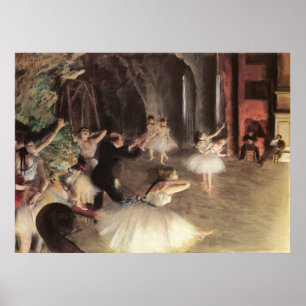 Poster Répétition sur scène par Edgar Degas