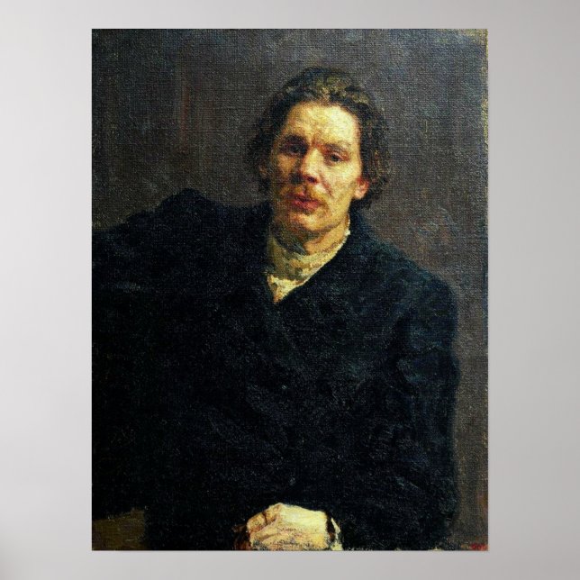 Poster Repin - Maxim Gorki 1899 (Devant)