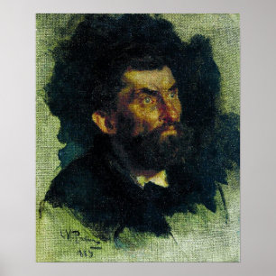 Poster Repin - Tête d'homme 1885