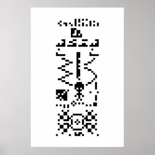 Poster Réponse binaire de message d'Arecibo