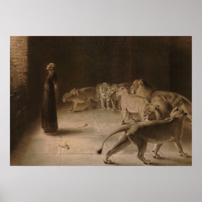 Poster Réponse de Daniel au roi par Briton Rivière (Devant)
