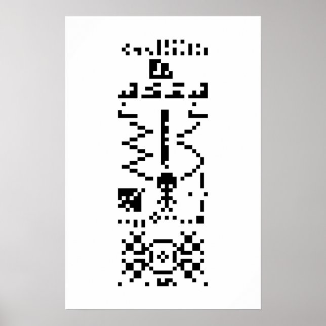 Poster Réponse du message binaire Arecibo (Devant)