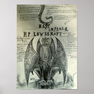 Poster Repos dans la paix H.P. Lovecraft