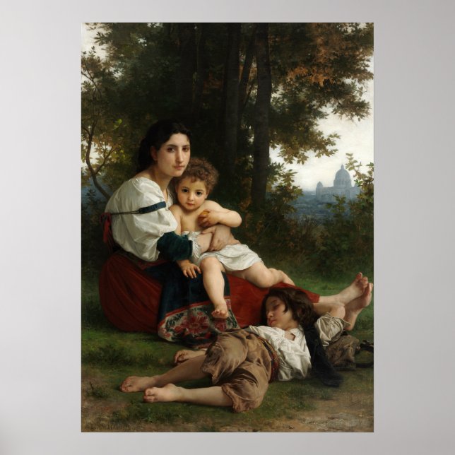 Poster Repos de William-Adolphe Bouguereau (Devant)