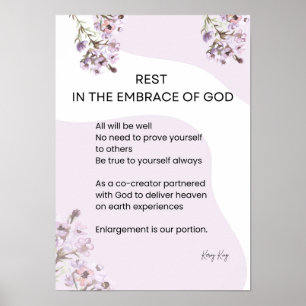 Poster Repose Dans L'Embrasse De Dieu Poème