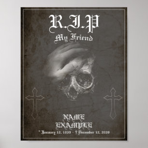 Poster Repose en paix mon ami - vintage