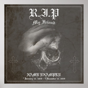 Poster Repose en paix mon ami - vintage