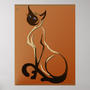 Poster Reposer l'affiche de chat assez siamois