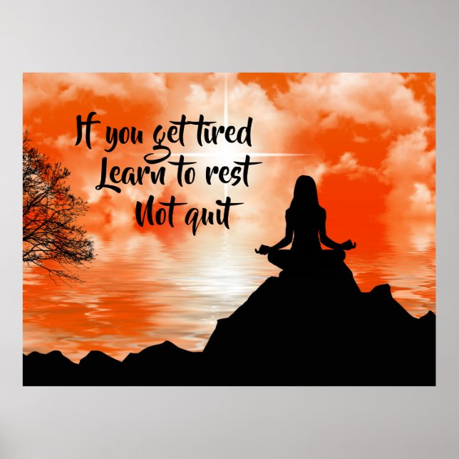 Poster Reposez-vous, ne cachez pas la citation motivation (Devant)