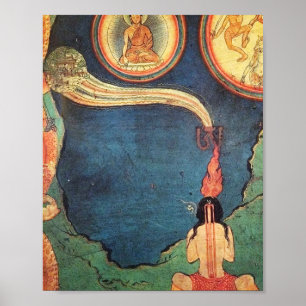 Poster Représentation Bouddhiste Tibétaine Du Tummo