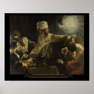 Poster Reproduction de toile géante Rembrandt-Belshazzar