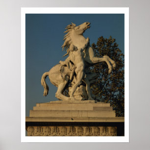 Poster Reproduction d'une de l'originall de deux "chevaux