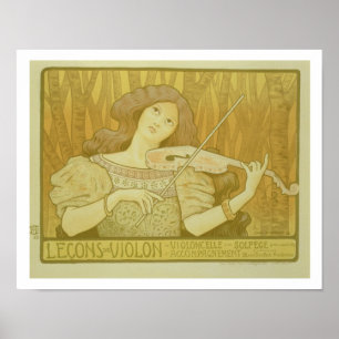 Poster Reproduction violon Lesso de publicité par