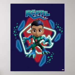 Poster Reptil brillant de caractères art